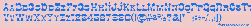 Cottondi Font – Blue Fonts on Pink Background