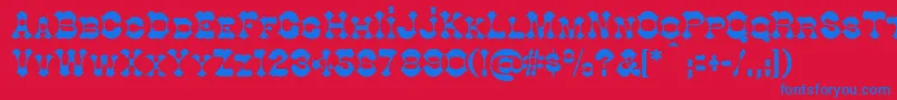 Cottondi Font – Blue Fonts on Red Background