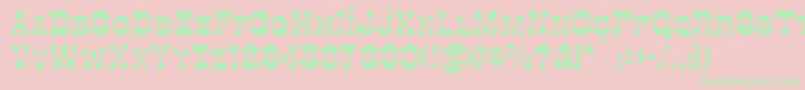 Cottondi Font – Green Fonts on Pink Background