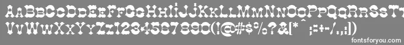 フォントCottondi – 灰色の背景に白い文字