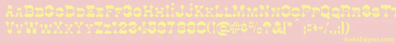 Cottondi Font – Yellow Fonts on Pink Background