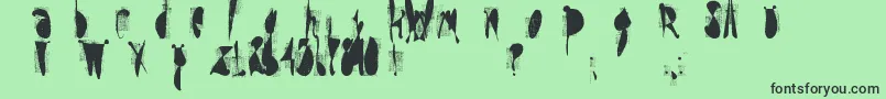 MoskitoScreen-Schriftart – Schwarze Schriften auf grünem Hintergrund