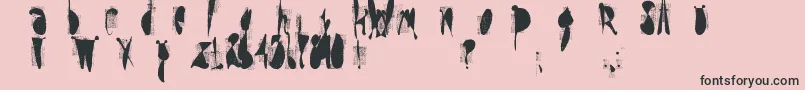 Шрифт MoskitoScreen – чёрные шрифты на розовом фоне