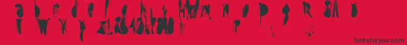 MoskitoScreen Font – Black Fonts on Red Background