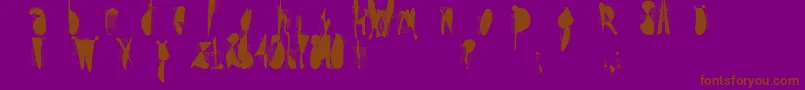 フォントMoskitoScreen – 紫色の背景に茶色のフォント