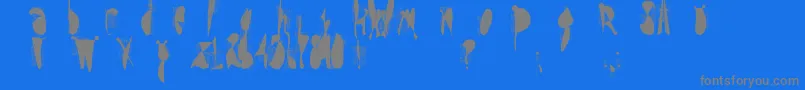 フォントMoskitoScreen – 青い背景に灰色の文字