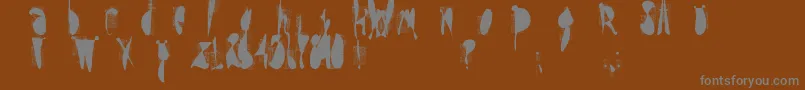 MoskitoScreen Font – Gray Fonts on Brown Background