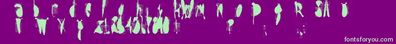 MoskitoScreen-fontti – vihreät fontit violetilla taustalla