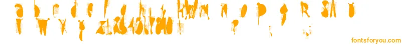 MoskitoScreen-Schriftart – Orangefarbene Schriften