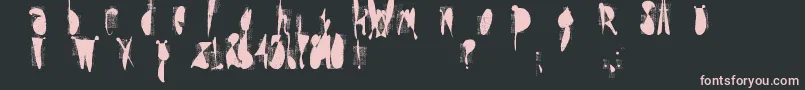 MoskitoScreen-fontti – vaaleanpunaiset fontit mustalla taustalla