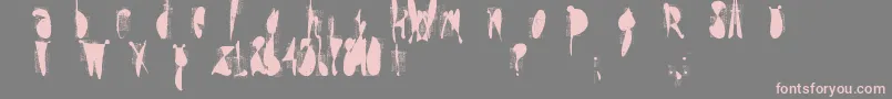 フォントMoskitoScreen – 灰色の背景にピンクのフォント