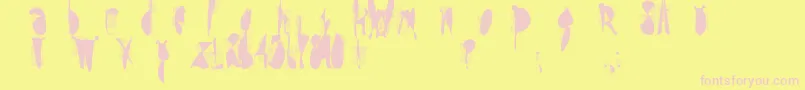 MoskitoScreen Font – Pink Fonts on Yellow Background