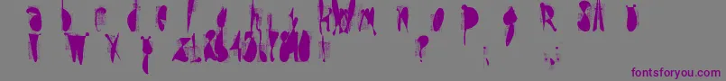 MoskitoScreen-Schriftart – Violette Schriften auf grauem Hintergrund