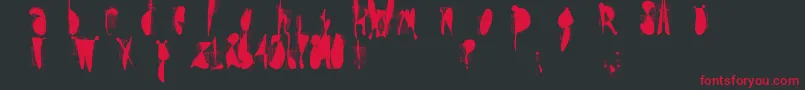 MoskitoScreen Font – Red Fonts on Black Background