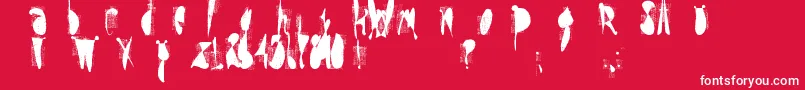 MoskitoScreen Font – White Fonts on Red Background