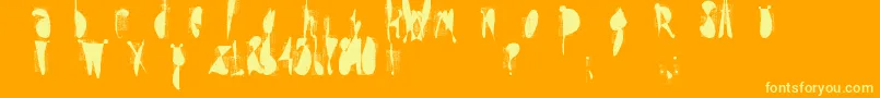 フォントMoskitoScreen – オレンジの背景に黄色の文字