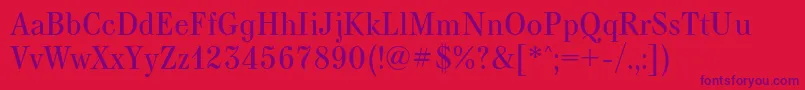 Kuzanyanc Font – Purple Fonts on Red Background