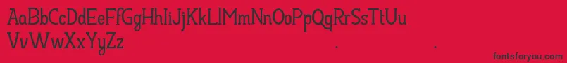 HayyuKaget Font – Black Fonts on Red Background