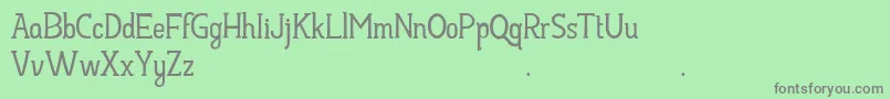 HayyuKaget Font – Gray Fonts on Green Background