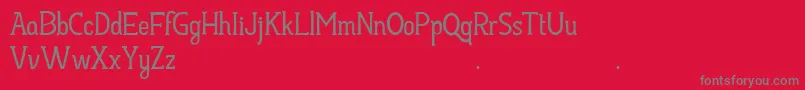 HayyuKaget-Schriftart – Graue Schriften auf rotem Hintergrund