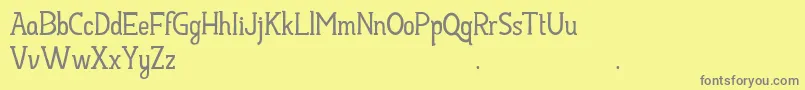 HayyuKaget Font – Gray Fonts on Yellow Background