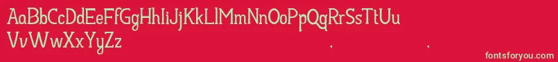 フォントHayyuKaget – 赤い背景に緑の文字