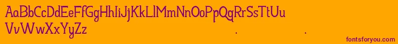 HayyuKaget Font – Purple Fonts on Orange Background