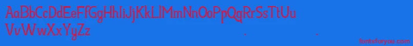 HayyuKaget Font – Red Fonts on Blue Background