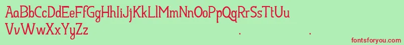 HayyuKaget Font – Red Fonts on Green Background