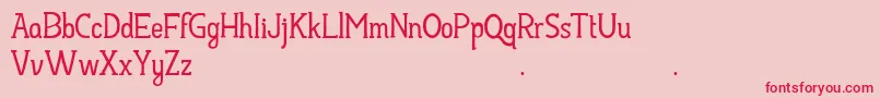 HayyuKaget Font – Red Fonts on Pink Background