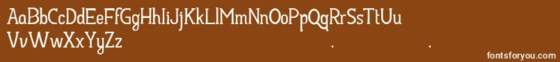 HayyuKaget Font – White Fonts on Brown Background