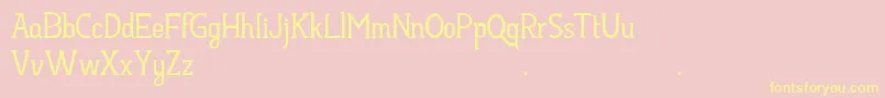 HayyuKaget Font – Yellow Fonts on Pink Background
