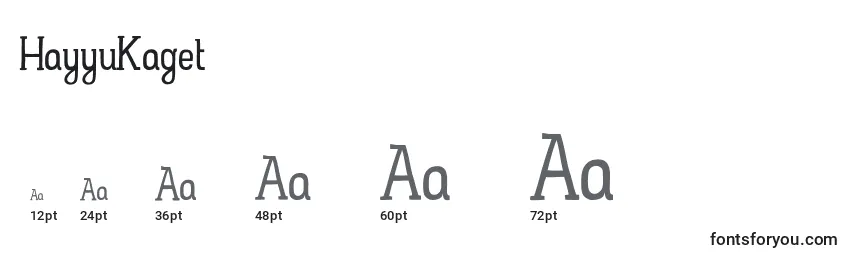 Размеры шрифта HayyuKaget