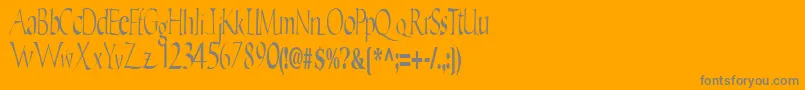 フォントEricRegular – オレンジの背景に灰色の文字