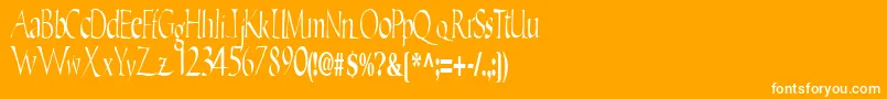 フォントEricRegular – オレンジの背景に白い文字