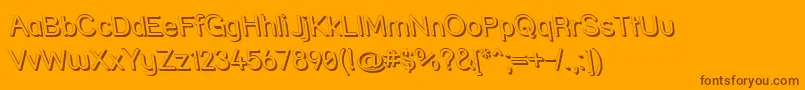 フォントStrshdri – オレンジの背景に茶色のフォント