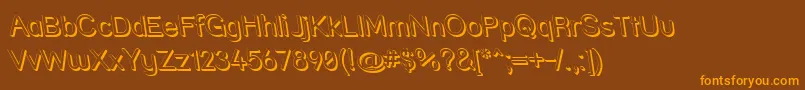 Strshdri Font – Orange Fonts on Brown Background