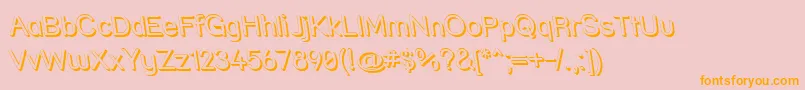 Strshdri Font – Orange Fonts on Pink Background