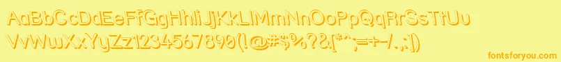 Strshdri Font – Orange Fonts on Yellow Background