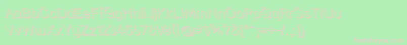 Strshdri Font – Pink Fonts on Green Background