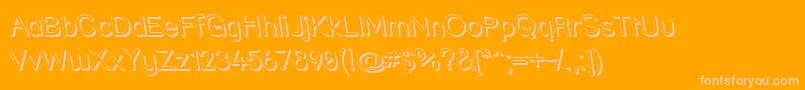 Strshdri-Schriftart – Rosa Schriften auf orangefarbenem Hintergrund