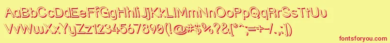 Strshdri Font – Red Fonts on Yellow Background