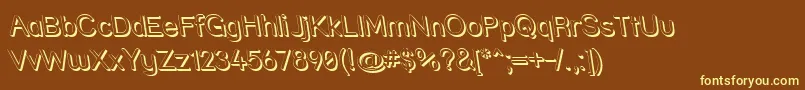 Strshdri Font – Yellow Fonts on Brown Background