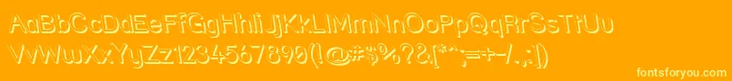 Strshdri Font – Yellow Fonts on Orange Background