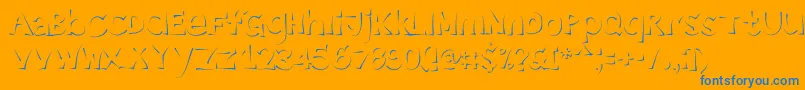 Enlighten Font – Blue Fonts on Orange Background