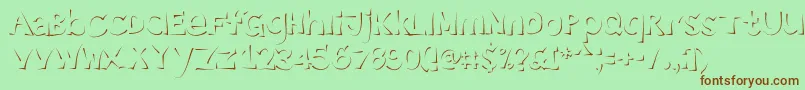 Enlighten Font – Brown Fonts on Green Background