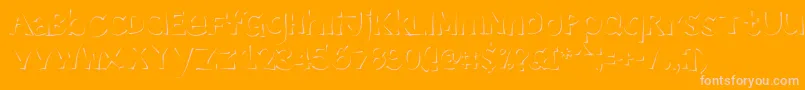 Enlighten Font – Pink Fonts on Orange Background