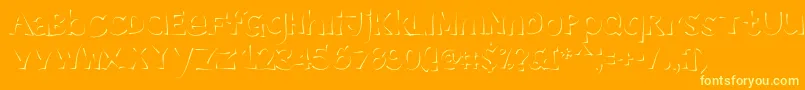 Enlighten Font – Yellow Fonts on Orange Background