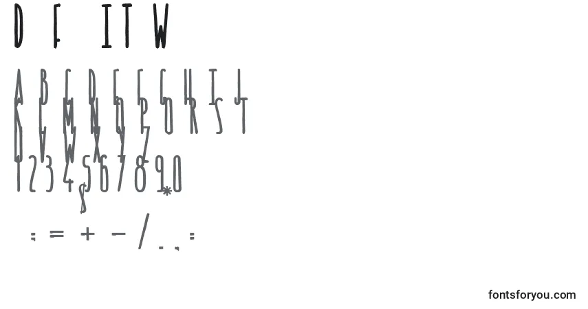 Шрифт DontFlickInTheWood – алфавит, цифры, специальные символы