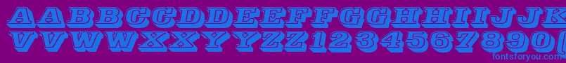 Decorated035Bt Font – Blue Fonts on Purple Background